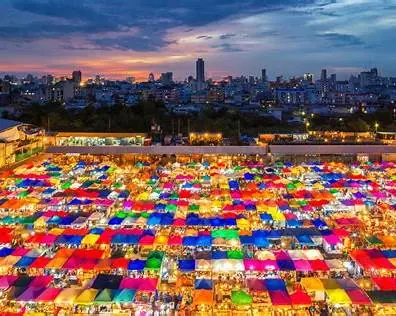 Two Markets Facing Each Other, One for Tourists, One for Everyone Else